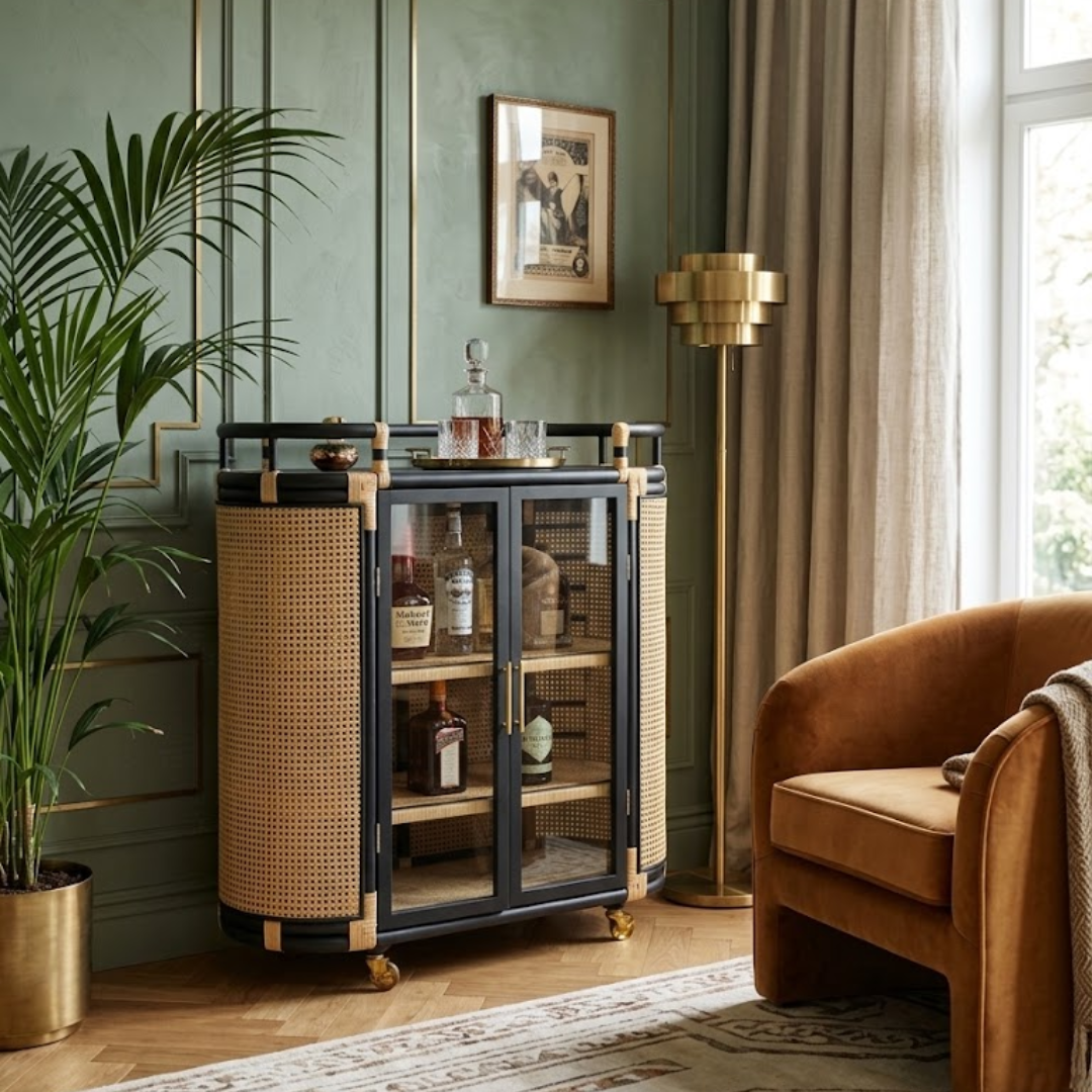 Noma Cocktail Cabinet shown in a Calmistry room setting