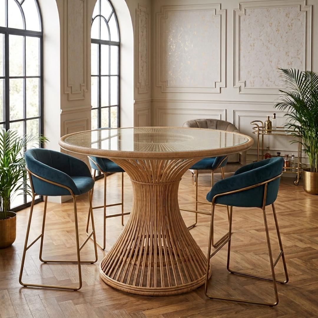 Taj Round Table shown in a Calmistry room setting